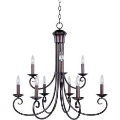 Loft 9-Light Oil-Rubbed Bronze Chandelier by Maxim Lighting