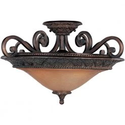 Symphony 3-Light Oil-Rubbed Bronze Semi-Flush Mount Light by Maxim Lighting