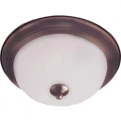 Essentials 1-Light Oil-Rubbed Bronze Flush Mount by Maxim Lighting