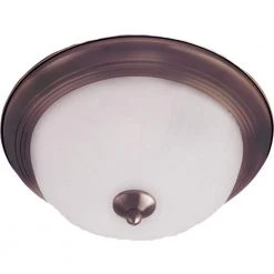 Essentials 2-Light Oil-Rubbed Bronze Flush Mount by Maxim Lighting