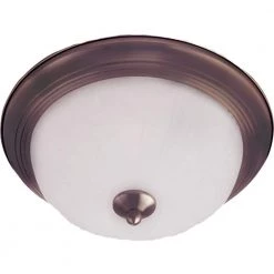 Essentials 3-Light Oil-Rubbed Bronze Flush Mount by Maxim Lighting