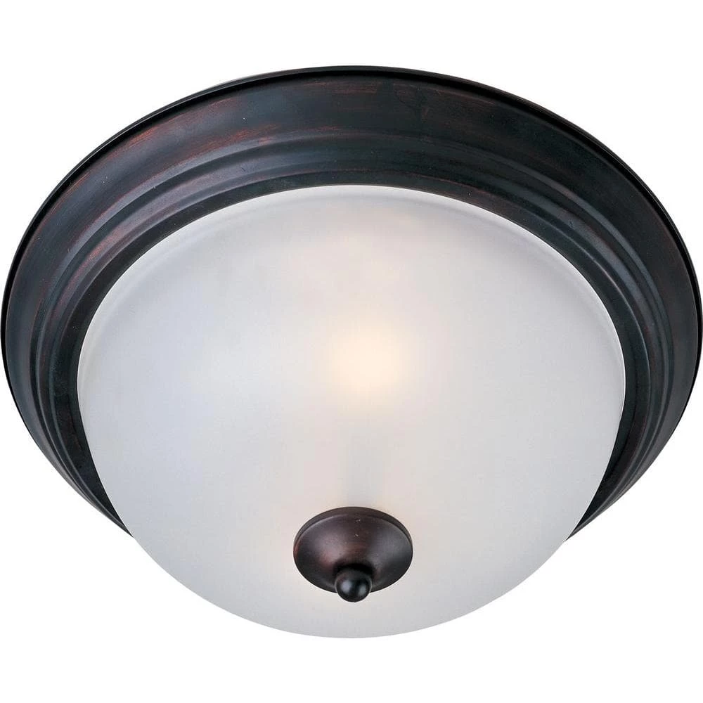Essentials 2-Light Oil-Rubbed Bronze Flush Mount by Maxim Lighting 1 Essentials 2-Light Oil-Rubbed Bronze Flush Mount by Maxim Lighting
