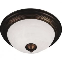 Essentials 2-Light Oil-Rubbed Bronze Flush Mount by Maxim Lighting