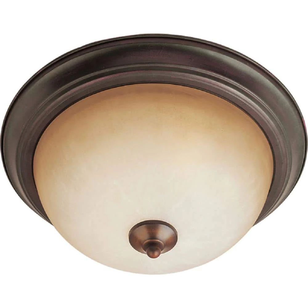 Essentials 2-Light Oil Rubbed Bronze Flush Mount by Maxim Lighting 1 Essentials 2-Light Oil Rubbed Bronze Flush Mount by Maxim Lighting