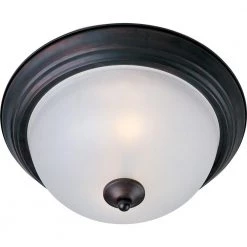 Essentials 3-Light Oil-Rubbed Bronze Flush Mount by Maxim Lighting