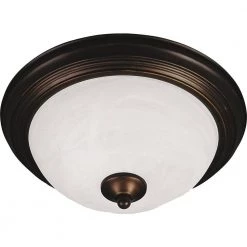 Essentials 3-Light Oil-Rubbed Bronze Flush Mount by Maxim Lighting