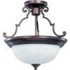 Essentials 2-Light Oil-Rubbed Bronze Semi-Flush Mount Light by Maxim Lighting