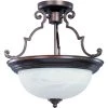 Essentials 3-Light Oil-Rubbed Bronze Semi-Flush Mount Light by Maxim Lighting
