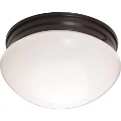 Essentials 2-Light Oil-Rubbed Bronze Flushmount by Maxim Lighting