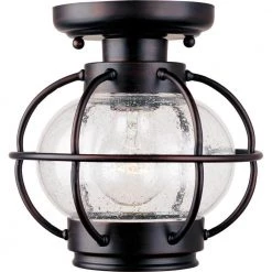 Portsmouth Oil-Rubbed Bronze Outdoor Flushmount by Maxim Lighting