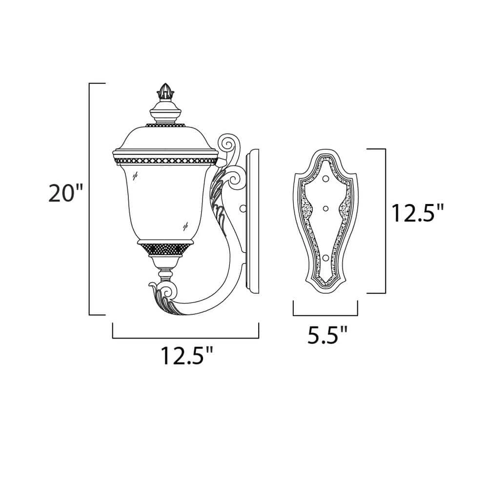 Carriage House Vivex 2-Light Oriental Bronze Outdoor Wall Lantern Sconce by Maxim Lighting 2 Carriage House Vivex 2-Light Oriental Bronze Outdoor Wall Lantern Sconce by Maxim Lighting - Image 2