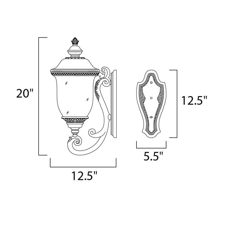 Carriage House Vivex 3-Light Oriental Bronze Wall Mount Sconce by Maxim Lighting 2 Carriage House Vivex 3-Light Oriental Bronze Wall Mount Sconce by Maxim Lighting - Image 2
