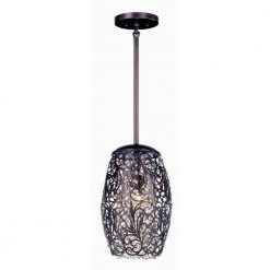 Arabesque 1-Light Oil Rubbed Bronze Pendant by Maxim Lighting