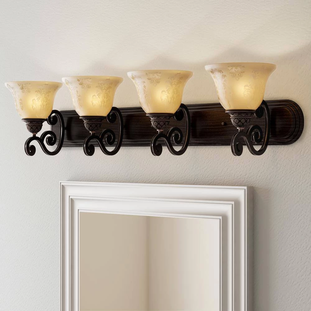 Symphony 4-Light Oil-Rubbed Bronze Bath Vanity Light by Maxim Lighting 4 Symphony 4-Light Oil-Rubbed Bronze Bath Vanity Light by Maxim Lighting - Image 4