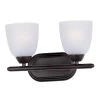 Axis 2-Light Oil Rubbed Bronze Bath Light Vanity with Frosted Shade by Maxim Lighting