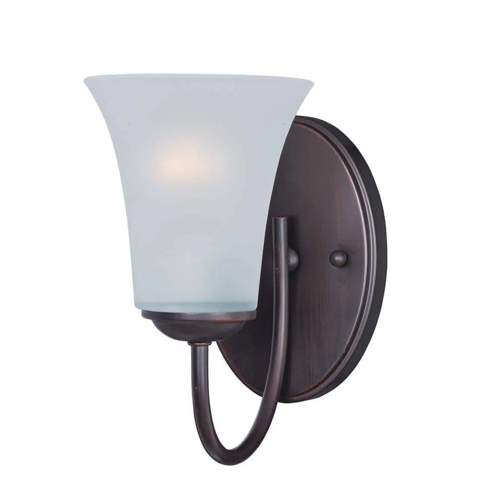 Logan 1-Light Oil Rubbed Bronze Wall Sconce by Maxim Lighting 1 Logan 1-Light Oil Rubbed Bronze Wall Sconce by Maxim Lighting