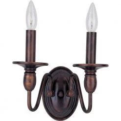 Towne 2-Light Oil-Rubbed Bronze Sconce by Maxim Lighting