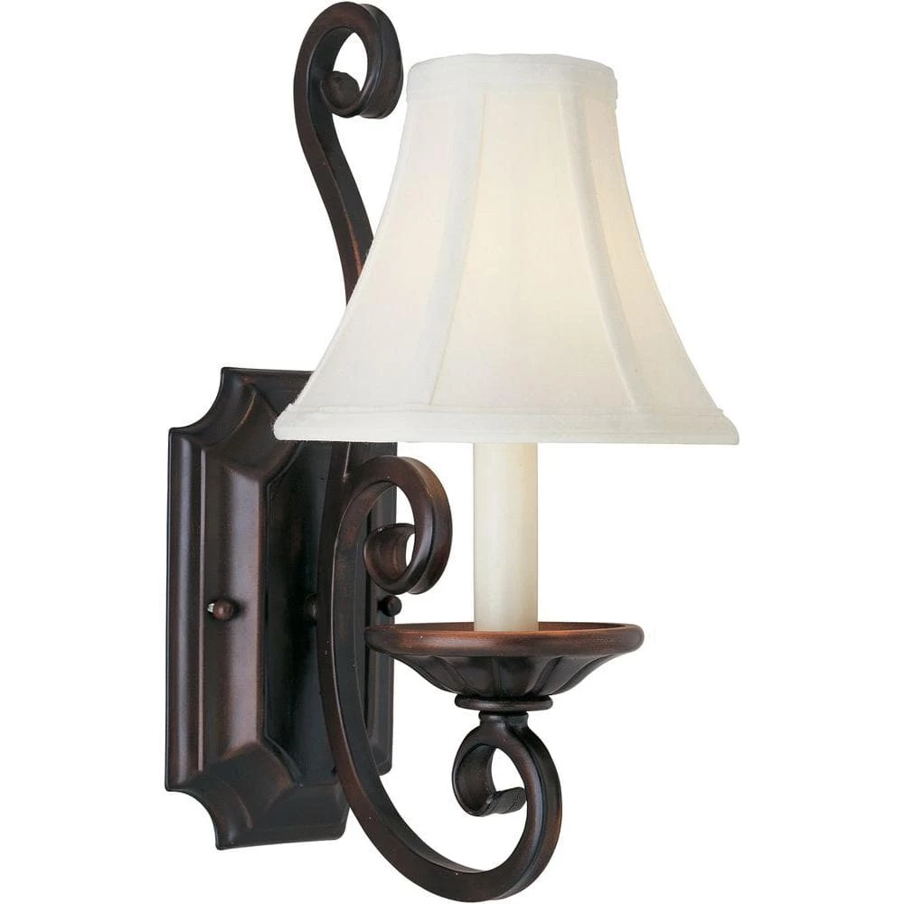 Manor 1-Light Oil-Rubbed Bronze Sconce by Maxim Lighting 1 Manor 1-Light Oil-Rubbed Bronze Sconce by Maxim Lighting