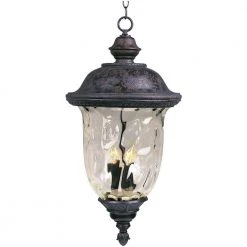 Carriage House Die Cast 3-Light Oil-Rubbed Bronze Outdoor Hanging Lantern by Maxim Lighting