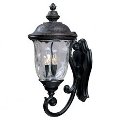 Carriage House DC 3-Light Oriental Bronze Outdoor Wall Lantern Sconce by Maxim Lighting