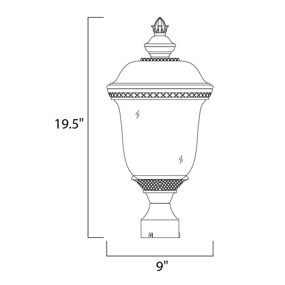 Carriage House Vivex 1-Light Oriental Bronze Outdoor Pole/Post Mount by Maxim Lighting 2 Carriage House Vivex 1-Light Oriental Bronze Outdoor Pole/Post Mount by Maxim Lighting - Image 2