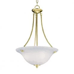Malaga 3-Light Polished Brass Up Pendant by Maxim Lighting