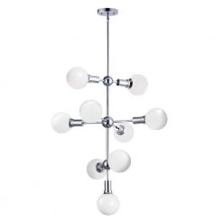 Molecule 9-Light Polished Chrome Pendant by Maxim Lighting