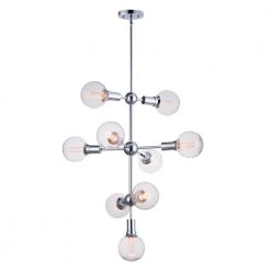 Molecule 9-Light Polished Chrome Pendant by Maxim Lighting