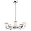 Avant 22 in. W 5-Light Polished Chrome Chandelier with Satin White Shade by Maxim Lighting