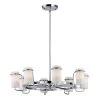 Avant 25 in. W 8-Light Polished Chrome Chandelier with Satin White Shade by Maxim Lighting
