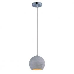Crete 1-Light Polished Chrome Pendant by Maxim Lighting