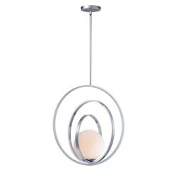 Coronet 1-Light Polished Chrome Pendant by Maxim Lighting