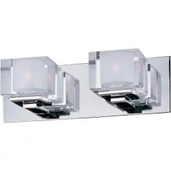 Cubic 2-Light Polished Chrome Bath Vanity Light by Maxim Lighting