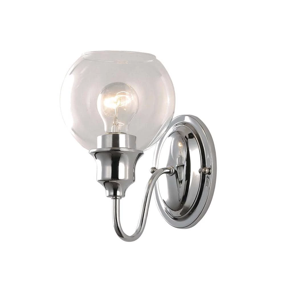 Ballord 6 in. Wide Polished Chrome Sconce by Maxim Lighting 1 Ballord 6 in. Wide Polished Chrome Sconce by Maxim Lighting
