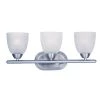 Axis 3-Light Polished Chrome Bath Light Vanity with Frosted Shade by Maxim Lighting