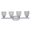 Axis 4-Light Polished Chrome Bath Light with Frosted Shade by Maxim Lighting