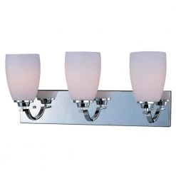 Rocco 22 in. Wide 3-Light Polished Chrome Vanity Light by Maxim Lighting