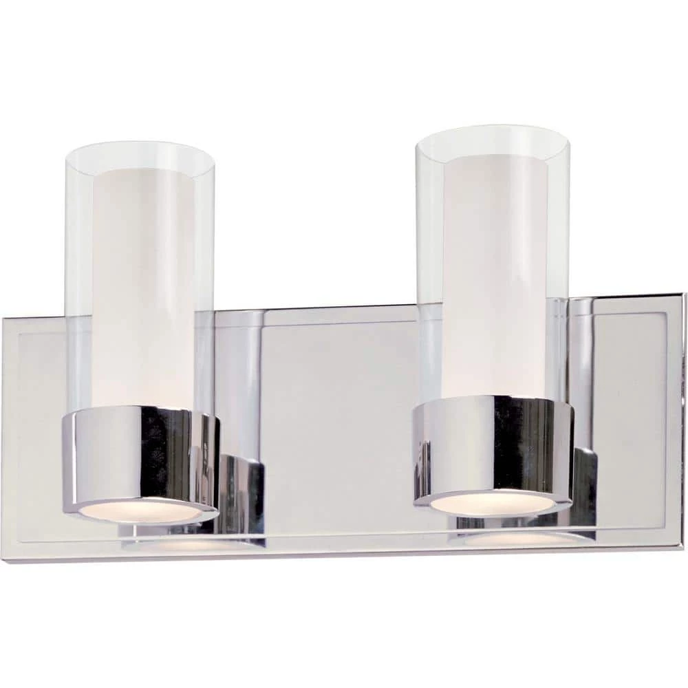 Silo 2-Light Polished Chrome Bath Vanity Light by Maxim Lighting 5 Silo 2-Light Polished Chrome Bath Vanity Light by Maxim Lighting - Image 5
