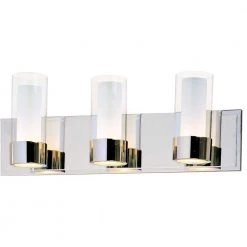 Silo 21 in. Wide 3-Light Polished Chrome Vanity Light by Maxim Lighting