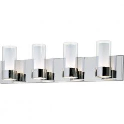 Silo 27 in. Wide 4-Light Polished Chrome Vanity Light by Maxim Lighting