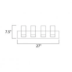 Silo 4-Light Polished Chrome Bath Vanity Light by Maxim Lighting -Maxim Lighting Sales Store polished chrome maxim lighting vanity lighting 23074clftpc c3 1000