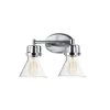 Seafarer 2-Light Polished Chrome Vanity Light with Clear Seedy Glass Shades by Maxim Lighting