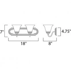 Essentials 2-Light Polished Chrome Bath Vanity Light by Maxim Lighting -Maxim Lighting Sales Store polished chrome maxim lighting vanity lighting 8012mrpc c3 1000