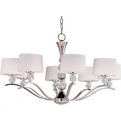 Rondo 8-Light Polished Nickel Chandelier by Maxim Lighting