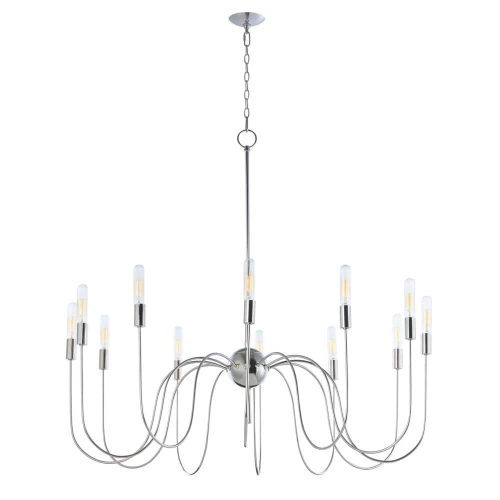 Willsburg 12-Light Polished Nickel Pendant by Maxim Lighting 1 Willsburg 12-Light Polished Nickel Pendant by Maxim Lighting