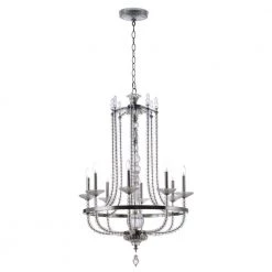 Paris 8-Light Polished Nickel Chandelier by Maxim Lighting