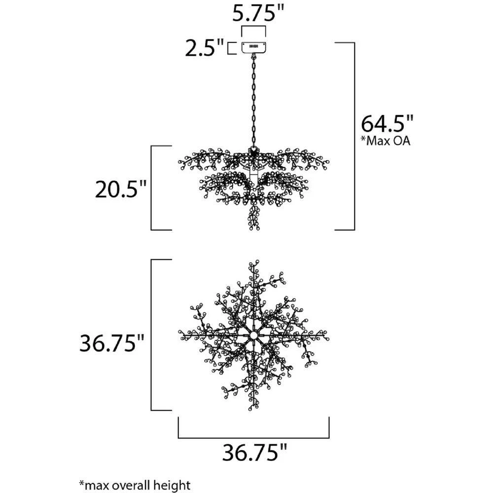 Cluster 36.75 in. W 8-Light Polished Nickel Chandelier with Clear Shade by Maxim Lighting 2 Cluster 36.75 in. W 8-Light Polished Nickel Chandelier with Clear Shade by Maxim Lighting - Image 2