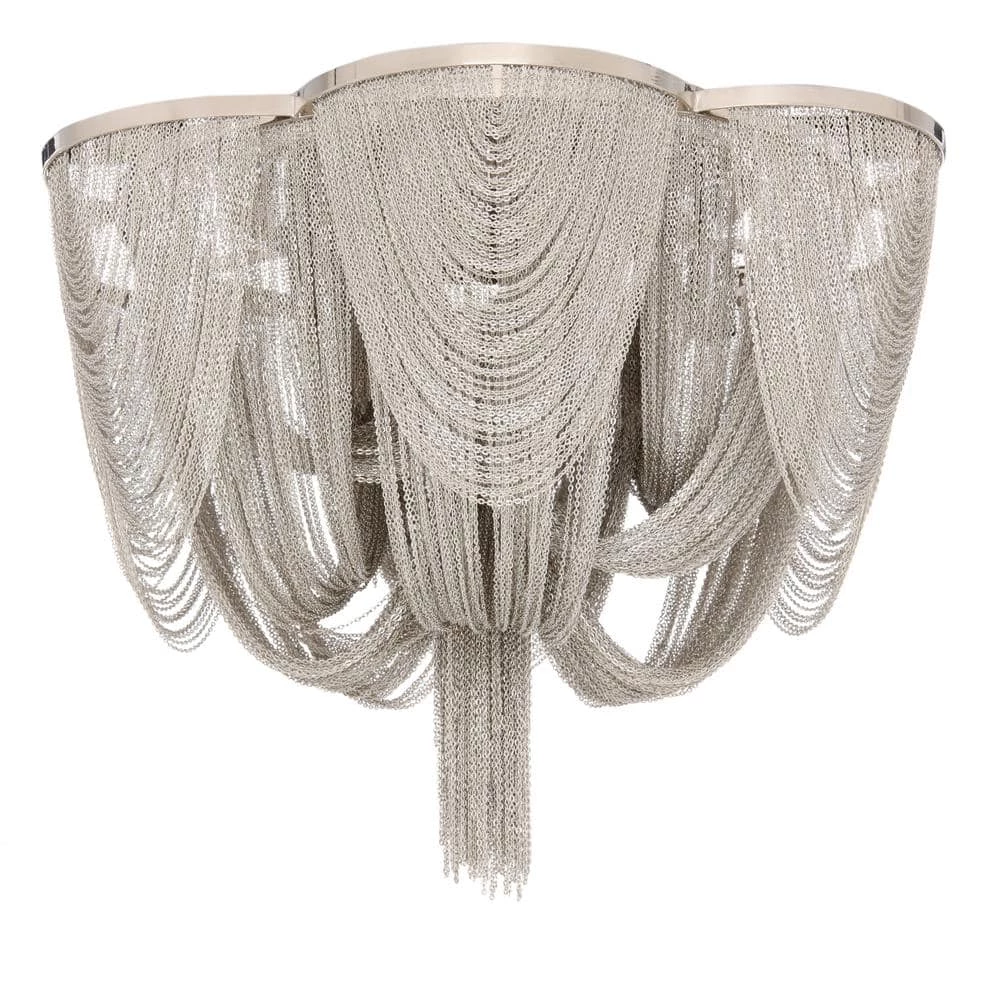 Chantilly 6-Light Polished Nickel Flush Mount by Maxim Lighting 6 Chantilly 6-Light Polished Nickel Flush Mount by Maxim Lighting - Image 6