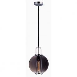 Minaret 1-Light Polished Nickel Pendant by Maxim Lighting