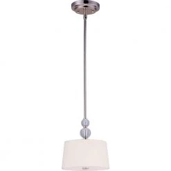 Rondo 1-Light Polished Nickel Mini Pendant by Maxim Lighting